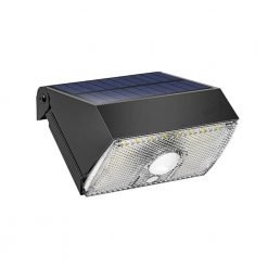 solar power security wall light with motion detecting technology illuminating dark space at night