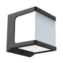 wall mounted cube solar wall light