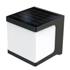 stylish square solar security light mounted on wall